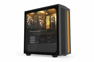 liniște! PURE BASE 500DX Negru, ATX/M-ATX/Mini-ITX, 3x Pure Wings 2 140mm, Iluminare ARGB, 1x USB 3.2 Gen. 1, 1x USB 3.2 Gen. 2 Tip C, Mic + Audio, 3 ani garanție