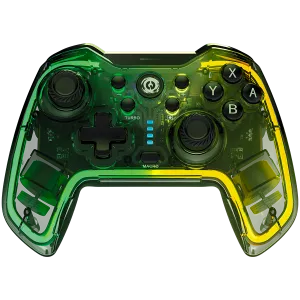 CANYON GPW-02, Controler Bluetooth cu baterie încorporată de 800 mAh, BT 5.0, cablu de încărcare 2M Type-C, Gamepad Bluetooth pentru Nintendo Switch / Android / Windows (Iluminare RGB), 152*110*55mm, 232g, negru