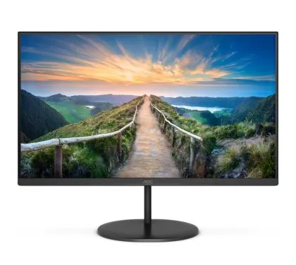 Monitor AOC Q24V4EA, 23.8" IPS WLED, 2560x1440@75Hz, 4GtG, 250m/2, 1000:1, DCR 20M:1, Adaptive Sync, FlickerFree, Low Blue Light, 2Wx2, Tilt, HDMI, DP