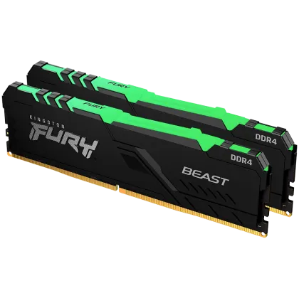 Kingston 64 GB 3600 MT/s DDR4 CL18 DIMM (kit de 2) FURY Beast RGB