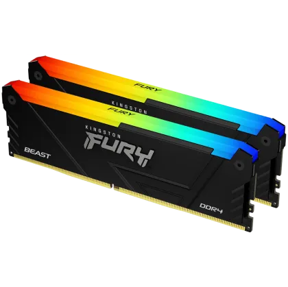 Kingston 16GB 3200MT/s DDR4 CL16 DIMM (Kit of 2) FURY Beast RGB