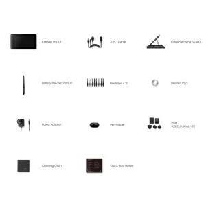 Tableta grafica HUION Kamvas Pro 13, USB-C, Negru/Silver