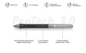 Tabletă grafică HUION Inspiroy 2 M, 5080 LPI, Verde