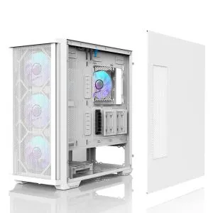 Zalman Case EATX - Z10 DUO White - Mesh/Tempered Glass
