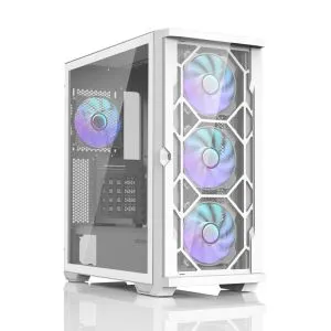 Zalman Case EATX - Z10 DUO White - Mesh/Tempered Glass