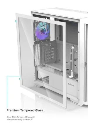 Zalman Case EATX - Z10 DUO White - Mesh/Tempered Glass