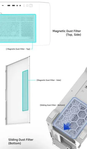 Zalman Case EATX - Z10 DUO White - Mesh/Tempered Glass