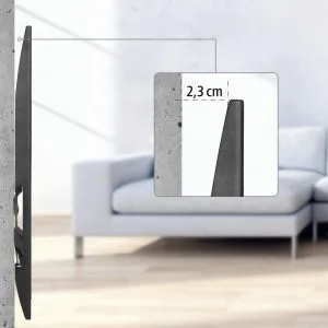 Стенна стойка за TV, FIX, черна, 600x400, 190 cm (75"), 220813