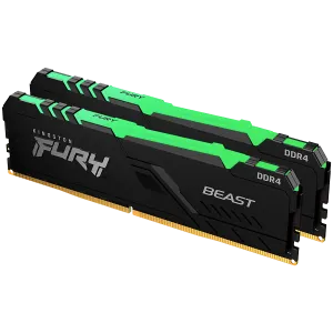Kingston 16GB 3600MT/s DDR4 CL17 DIMM (Kit of 2) FURY Beast RGB