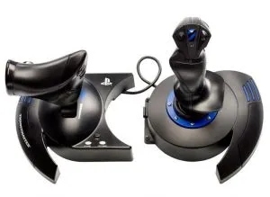 Thrustmaster T.Flight Hotas 4 Flight Simulator Joystick cu fir pentru PC / PS4, Negru