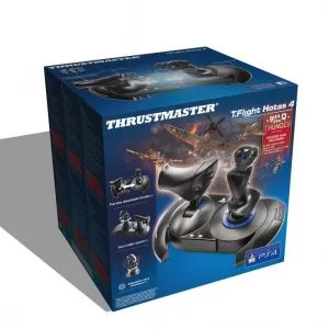 Thrustmaster T.Flight Hotas 4 Flight Simulator Joystick cu fir pentru PC / PS4, Negru