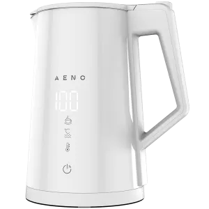 Fierbător electric AENO EK8S Smart: 1850-2200W, 1.7L, Strix, cu pereți dubli, control al temperaturii, funcție de menținere la cald, control prin Wi-Fi, afișaj LED, corp fără încălzire, oprire automată, protecție rezervor uscat