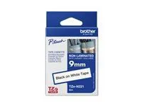 BROTHER TZEN221 9mm NEGRU PE ALB NELAMINAT