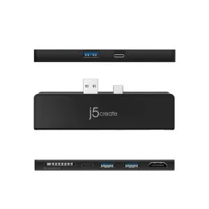 Stație de andocare j5create ULTRADRIVEMINIDOCK JCD324, pentru MS Surface Pro 7