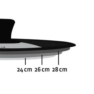 Xavax Universal Lid with Steam Vent for Pots and Pans, 24-28 cm, 111545