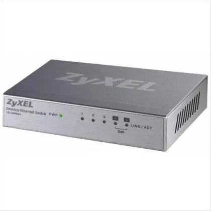 Comutator cu 5 porturi ZyXEL GS-1200-5HPV2, administrat web, Gigabit, PoE