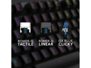 Oyun mekanik klavyesi Logitech G512 GX Kahverengi Dokunsal anahtarlar