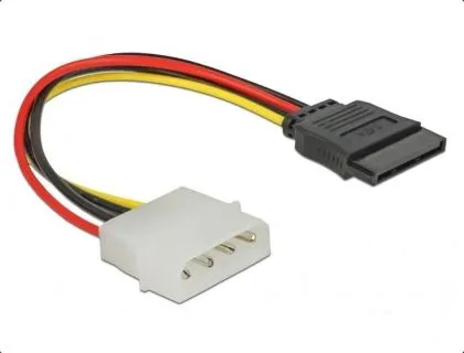 Kablo DeLock Molex 4 pin'den SATA 15 pin'e, 12 cm