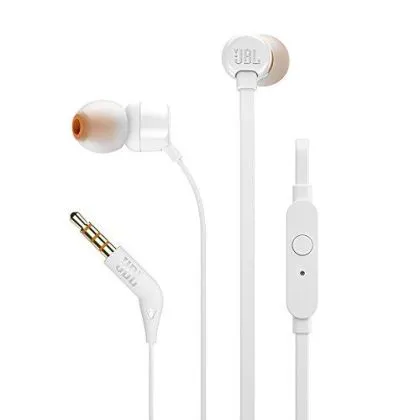 Căști JBL T110, In Ear, Albe