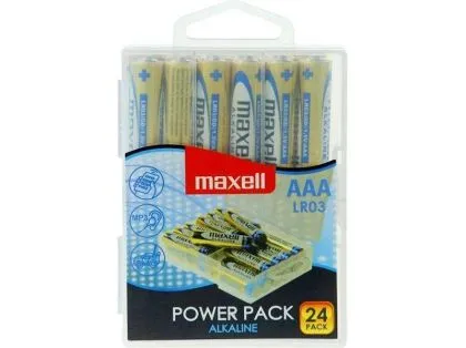 Baterii alcaline MAXELL LR03 1.5V AAA 24 buc. carcasă blister din PVC