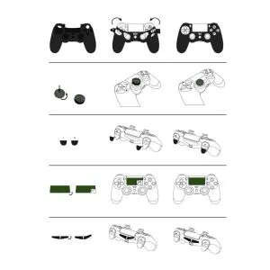 PS4/SLIM/PRO için HAMA Undead 7'si 1 Arada Aksesuar Seti