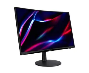 Монитор Acer Nitro ED240QS3bmiipx, 23.6" Curved 1500R, VA, Anti-Glare, FHD 1920x1080, ZeroFrame, FreeSync Premium, 180Hz, 1ms, 100M:1, 250 cd/m2, 1xDP, 2xHDMI, HDR ready, Speakers 2Wx2, Audio in/out, VESA, Tilt, Acer Display Widget, Black + Acer Nitro ED2