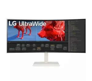 Monitor LG 38WR85QC-W, 37,5 inchi UltraWide AG, panou IPS curbat 21:9, 1 ms (GtG), 1000:1, 450 cd/m2, WQHD+ (3840x1600), HDR600, DCI-P3 98%, NVIDIAnc, AMD Free G-SYNC, 144Hz, USB Type-C, RJ45, Difuzoare 7Wx2, HDMI, DisplayPort, KVM, PBP, PIP, Tilt, Negru