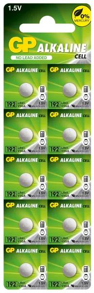 Alkalin düğme pil GP PİLLER GP192, LR-41, 1,55V, AG3