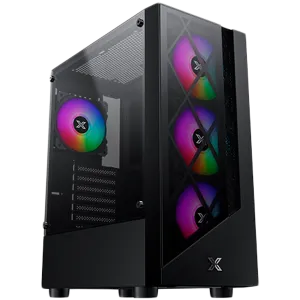 Xigmatek Duke EN49158, ATX/M-ATX/Mini ITX, USB3.0x1 & 2.0x2, Meshed & TG Frontpanel, Left TG, Front 4PCS X24F Fan