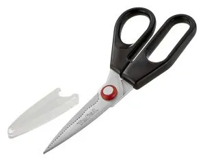 Foarfece Tefal K2071314, Ingenio, Foarfece de bucatarie, Unelte de bucatarie, Otel inoxidabil, 30,2x13,4x3,6cm, Pana la 230°C, Lavabil la masina de spalat vase, negru