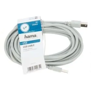 Kablo HAMA 200902 USB-A erkek - USB-B erkek, 5 m, Standart