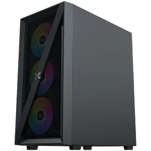 Blade EN40887 ATX/M-ATX/MINI ITX, USB3.0 X1, USB2.0 X2, HD AUDIO, Mehsed Grill Frontpanel & Left Tempered Glass, 4PCS X20C Auto Running LED Fan