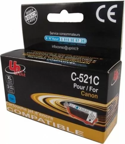Mürekkep Püskürtmeli UPRINT CLI521 CANON, Çipli, Camgöbeği