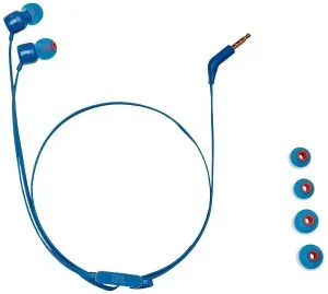 Kulaklık JBL T110, Kulak İçi, Mavi