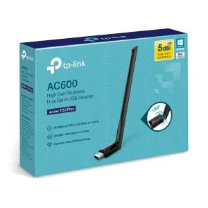 Adaptor wireless TP-LINK Archer T2U PLUS, AC600, banda duala, USB, antena externa 5 dBi