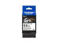 BROTHER Heat Shrink Tube Black on White 9.0mm