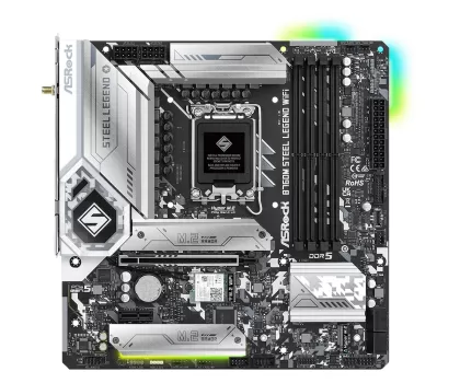Placa de baza ASRock B760M Steel Legend WIFI, LGA1700, DDR5, mATX