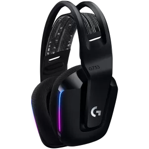 Căști pentru jocuri RGB fără fir LOGITECH G733 LIGHTSPEED - NEGRU