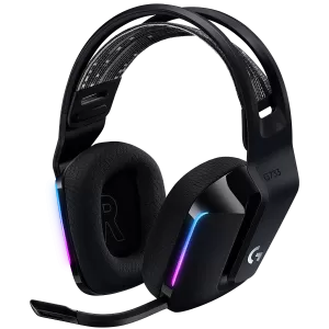 Căști pentru jocuri RGB fără fir LOGITECH G733 LIGHTSPEED - NEGRU