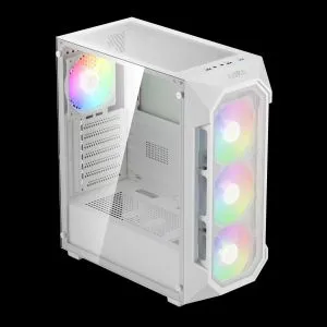 Gamdias кутия Case ATX - AURA GC1 Elite White - Mesh, RGB, Tempered Glass