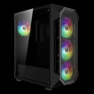 Gamdias box Case ATX - AURA GC1 Elite - Mesh, RGB, Sticla securizata