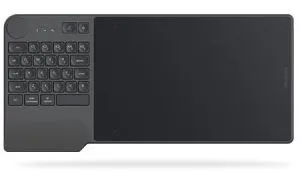 Tabletă grafică HUION Inspiroy Keydial KD200, USB-C, Bluetooth, Gri metal