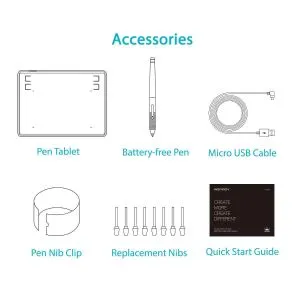 Grafik tablet HUION Inspiroy H430P, USB, Siyah
