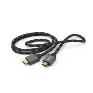 Кабел HAMA Ultra HD, HDMI мъжко - HDMI мъжко, 8K, 48GB/s,метал, 3 м, Позл. конектори, Ethernet, Черен
