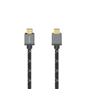 Кабел HAMA Ultra HD, HDMI мъжко - HDMI мъжко, 8K, 48GB/s,метал, 3 м, Позл. конектори, Ethernet, Черен