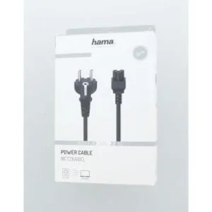 Güç kablosu HAMA Shuko, 3 pin(IEC C5) dişi, 2,5 m, Siyah