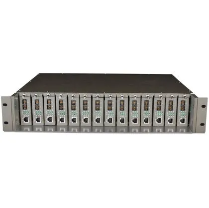 Șasiu TP-LINK cu 14 sloturi pentru montare în rack, negru (8,6x48.2 cm)