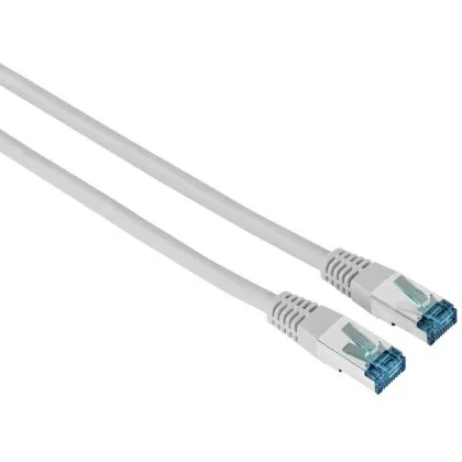 Ağ yama kablosu HAMA F/UTP, CAT 6, RJ-45 - RJ-45, 1 Gbit/s, 10,0 m, Gri, Toplu