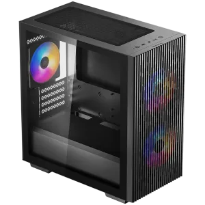 DeepCool MATREXX 40 3FS MATX Case, Mini-ITX / Micro-ATX , 1xUSB2.0, 1xUSB3.0, 1xAudio, 120mm pre-installed fan,ABS+SPCC+Tempered Glass, Mesh Panel DP-MATX-MATREXX40-3FS
