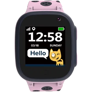 CANYON Sandy KW-34, Kids smartwatch, 1.44 inch colorful screen, GPS function, Nano SIM card, 32+32MB, GSM(850/900/1800/1900MHz), 400mAh battery, compatibility with iOS and android, Pink, host: 52.9*40.3*14.8mm, strap: 230*20mm, 42g
